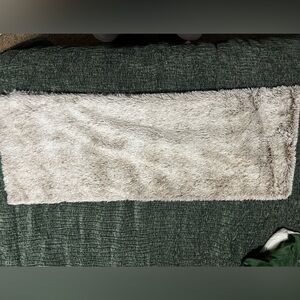 Soft Cream Faux Fur Table runner